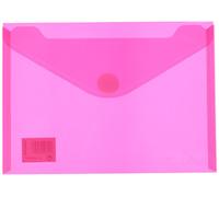 Grafoplas - Pack 10 Carpetas Sobres Plastico, Cierre Velcro, Tamaño a5, Color Rosa Fucsia, Multiline, 25,2x18cm, Polipropileno Cristal Rayado Traslúcido, Perfecto para Documentos Cuarto