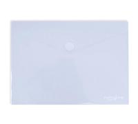 Grafoplas -Pack 5 Carpetas Sobres Plastico A3, Cierre Textil Adhesivo, Color Azul Claro, Multiline, 33,5x24cm, Polipropileno Cristal Rayado Traslúcido, Perfecto para Dibujos y Documentos Grandes