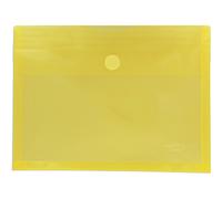 Grafoplas - Pack 5 Sobres Plastico con Fuelle 30mm, Color Amarillo, Tamaño Folio +, Cierre Textil Adhesivo, 33,5x25cm, Gran Capacidad, Perfecto para Documentos a4 y Folio, Colección Multiline