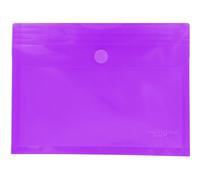 Grafoplas - Pack 5 Sobres Plastico Tamaño Folio + con Fuelle 30mm, Color Violeta, Cierre Textil Adhesivo, 33,5x25cm, Gran Capacidad, Perfecto para Documentos a4 y Folio, Colección Multiline