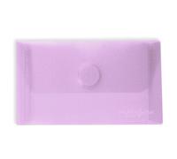 Grafoplas - Pack 5 Sobres Plastico, Tamaño Tarjeta, Cierre Textil Adhesivo, Lavanda, Multiline, 10,5x6,2cm, Polipropileno Cristal Rayado Traslúcido, Perfecto para Tarjetas de Visita