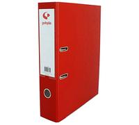 Grafoplas - Pack de 12 Archivadores Palanca, Tamaño Folio, Anillas 65mm, Rojo, Forrado Polipropileno, Ollao en Lomo, Serie Grafcolor