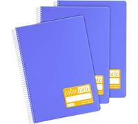 Grafoplás - Pack de 3 Cuadernos Escolares A4, Pauta 2,5mm, Tapas Polipropileno, Color Lavanda, Serie Color Note, Perfecto Material Escolar