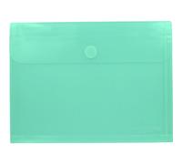 Grafoplas - Pack de 5 Carpetas Sobres Plastico con Fuelle con Fuelle 30mm, Cierre Velcro, Tamaño Folio +, Color Verde Mint, 33,5x25cm, Gran Capacidad, Perfecto para Documentos a4 y Folio