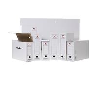 Grafoplas - Pack de 50 Cajas de Archivo Definitivo de Cartón, Tamaño Folio Prolongado, 2 Frentes para Archivo Vertical y Apaisado, Certificados FSC, 38, 5x27, 5x11, 5cm