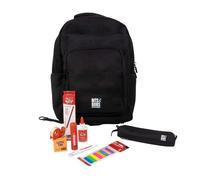 Grafoplas | Pack Mochila Adolescentes y Estuche Pequeño con Material Escolar Incluido | Primaria y Secundaria | Marcadores, Notas Adhesivas, Corrector Bolígrafo, Pegamento, Cola Blanca, Cinta Adhesiva