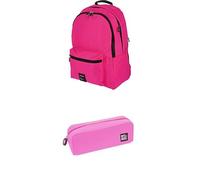 Grafoplas - Pack Mochila Colección Unequal Fluor + Estuche de Silicona Flexible Bits&Bobs - Combinación Moderna y Funcional