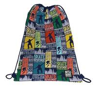 Grafoplás Saco Plano bits&Bobs, Bolsa Escolar Unisex niños, Azul, 36x47cm