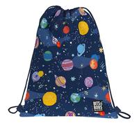 Grafoplás Saco Plano bits&Bobs, Bolsa Escolar Unisex niños, Negro, 36x47cm