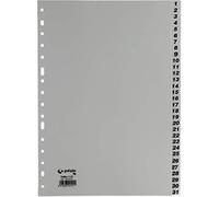 Separadores Numéricos PP Opaco 1-31 Posiciones Folio 16 Taladros Xs Grafoplás