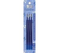 Grafoplas - Set de 3 Recambios de Tinta Gel Borrable, Color Azul, Punta 0,7mm, Repuestos Para Bolígrafos Borrables Bits&Bobs Retráctil, Recambio Compatible con Kores BG5