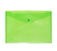 Grafoplas - Sobre de Plástico con Cierre Clic Ecoplás, Tamaño A4 Folio, 33,4x23,5cm, Polipropileno, Color Verde Translúcido, Protege y Transporta Documentos Escolares, Domésticos y de Oficina