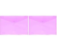 Grafoplas - Sobre Plástico con Cierre Clic Ecoplás, Tamaño Cuarto, Color Lavanda Traslúcido, 18x25cm, Polipropileno, Perfecto para Proteger Documentos Escolares, Domésticos o de Oficina (Paquete de 2)