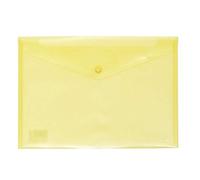Grafoplas | Sobre Plástico con Cierre Clic | Ecoplás | Tamaño Folio | Color Amarillo Traslúcido | 33,4x23,5cm | Polipropileno | Perfecto para Documentos Escolares, Domésticos y de Oficina A4 y Folio