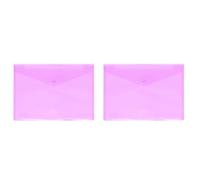 Grafoplas - Sobre Plástico con Cierre Clic, Ecoplás, Tamaño Folio, Color Lavanda Soft Traslúcido, 33, 4x23, 5cm, Perfecto para Documentos Escolares, Domésticos y de Oficina A4 y Folio (Paquete de 2)