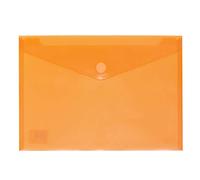 Grafoplas - Sobres de Plástico Tamaño Folio, Contine 12 Unidades, Color Naranja Traslúcido, Medidas 33,4x23,5cm, Cierre Clic, Protege tus Documentos de Papel