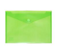 Grafoplas - Sobres de Plástico Tamaño Folio, Contine 12 Unidades, Color Verde Traslúcido, Medidas 33,4x23,5cm, Cierre Clic, Protege tus Documentos de Papel