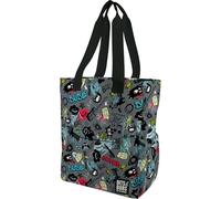 Grafoplas - Tote Bag con Cremallera Bits&Bobs Awesome, 37,5x31x14cm, 14 Litros, Compartimento Especial Portátil, Base Reforzada, Asa y Tira Bandolera Ajustable, Bolsillos Interiores y Exteriores