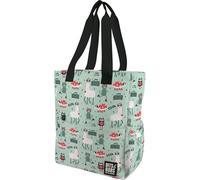Grafoplas - Tote Bag con Cremallera Bits&Bobs Party, 37,5x31x14cm, 14 Litros, Compartimento Especial Portátil, Base Reforzada, Asa y Tira Bandolera Ajustable, Bolsillos Interiores y Exteriores