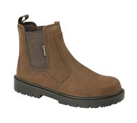 Grafters Botas de trabajo seguridad Dealer Waxy de marrón para chico (DF1438)