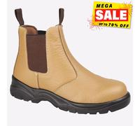 Grafters San Diego Cuero Hombre Diario Trabajo Exterior Botas Seguridad Marrón