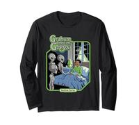 Graham and the Greys Alien UFO Retro Funny Adult Humor Manga Larga