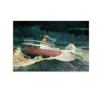 Graham M'Turfersee The Edmund Fitzgerald Masterpiece - Póster decorativo en lienzo para pared, impresiones fotográficas, pinturas para decoración del hogar, 30 x 45 cm