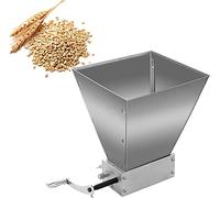 Grain Mill Grain Crusher, Brewing Crusher, Grain Mill Grinder For Herb Pulverizer Food Grade Stainless Steel With Adjustable Steel Rollers For Homemade Beer, LJJY-KK