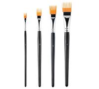 Grainer Pincel Juego, 4PCS Pinceles Peine Juego, Artistas Peine Plano Pincel para Pintura Acrílica Óleo Y Acuarela, Multiusos Peines Planos Textura Pintura Pinceles Dibujo Herramienta