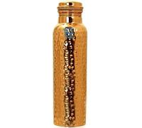 GRAINEX ENGINEER Botella de agua de cobre puro martillada hecha a mano con capacidad de 900 ml para el hogar, oficina, hotel y regalo, juego de 1
