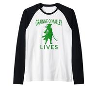 Gráinne O'Malley Vive Reina Irlandesa y Pirata Camiseta Manga Raglan