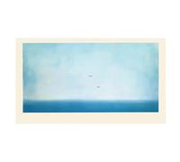 Graiting 1 Pieza De Pintura Abstracta En Lienzo Azul, Arte Pared, Cielo Sereno Y Póster Pájaros, Impresión for Decoración Dormitorio Habitación(By-4,20x30cm)