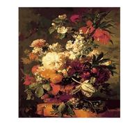 Graiting Pintura En Lienzo De Flores for Decoración Pared, Naturaleza Muerta Con Jarrón Cristal, Póster Artístico Impreso, 1 Ud(B,90x130cm no frame)