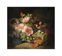 Graiting Pintura En Lienzo De Flores for Decoración Pared, Naturaleza Muerta Con Jarrón Cristal, Póster Artístico Impreso, 1 Ud(T,30X45cm no frame)