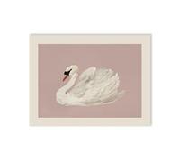 Graiting Póster Artístico De Pared Flores for Decoración Del Hogar, Lienzo Con Estampado Animales, Conejo, Cisne Rosa, Bonito Globo Aerostático, 1 Unidad(DA5209,20x30cm Unframe)
