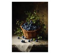 Graiting Póster De Naturaleza Muerta Con Naranjas Y Limón, Pintura En Lienzo Impresa for Cocina, Cabaña Rústica, Decoración Del Hogar Frutas Antiguas, 1 Ud(Xx-3,20x30cm)