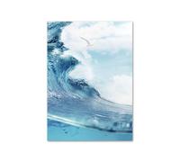 Graiting Póster De Viaje, Puesta Sol, Playa, Mar, Velero, Ballena, Delfín, Cuadro Sobre Lienzo for Pared, Imágenes, Decoración Del Hogar for Sala Estar, 1 Ud(L,50X70 cm No Framed)