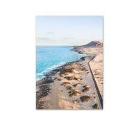 Graiting Póster De Viaje, Puesta Sol, Playa, Mar, Velero, Ballena, Delfín, Cuadro Sobre Lienzo for Pared, Imágenes, Decoración Del Hogar for Sala Estar, 1 Ud(B,30X40 cm No Framed)