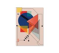 Graiting Póster Geométrico Naranja Abstracto, Arte Pop, Amanecer, Bicicleta, Impresiones De Pared for Sala Estar, Dormitorio, Decoración Del Hogar, 1 Ud(DA5156,30x45cm Unframe)