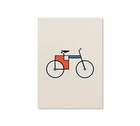 Graiting Póster Geométrico Naranja Abstracto, Arte Pop, Amanecer, Bicicleta, Impresiones De Pared for Sala Estar, Dormitorio, Decoración Del Hogar, 1 Ud(DA5151,20x30cm Unframe)