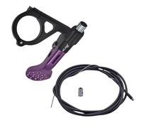 Gralara 1 Juego Palanca para de Sillín Palanca Ajustable para Bicicleta con Cable y Tubo CNC Aluminio Universal Adecuado para Herramientas y, PÚrpura