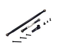 Gralara 1 Pieza RC Car Steering Link Rod Barra de Dirección Ajustable Metálica con Brazo de Servo Accesorio para MN128 MN86 1/12 Automóvil Teledirigido Adecua, Negro