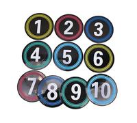 Gralara 10 Marcadores de Puntuación de Baloncesto, Placas de Números de Fútbol para