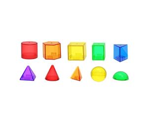 Gralara 10 Piezas Bloques de Patrón Semitransparentes Juguetes Educativos Coloridos de Formas Variadas para Estimulación Visual Coordinación Manual Construcci, Geométrico