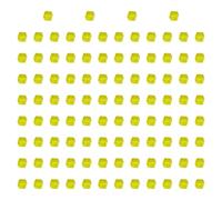 Gralara 100 Piezas Cubos Acrílicos Bloques Educativos Dados en Juegos de Apilamiento para Mesa Superficie para Dibujar Apto para Niños Pequeños D, Amarillo