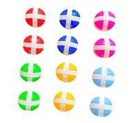 Gralara 12 Piezas Bolas Pegajosas Golf Bolas Ganchos Lazo Juguetes Práctica Entrenamiento Material Colorido Nylon PP Adecuadas para Reuniones Familiares Inter, Cinta Blanca