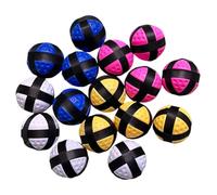 Gralara 12 Piezas Bolas Pegajosas Golf Bolas Ganchos Lazo Juguetes Práctica Entrenamiento Material Colorido Nylon PP Adecuadas para Reuniones Familiares Inter, Lazo Negro