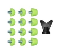 Gralara 12 Piezas Tornillos de Fútbol para Botas Deportivas con Rosca M5 en Nylon Fuerte Y Llave Práctica Diseñados para Reemplazo Y Mejora de Tracción, Verde