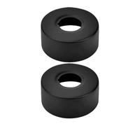 Gralara 2 piezas de cubierta de brida de escudo, placas de escudo, cubierta de tubería, accesorios negros de repuesto para refrigeradores y centros