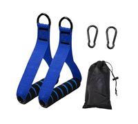 Gralara 2 Piezas Manijas de Ejercicio Profesionales Asas para Máquinas con Mosquetón Empuñaduras para Bandas Elásticas Y Agarre Ergonómico Antideslizante, Azul